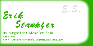 erik stampfer business card